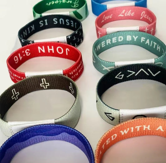 Daily Bible Verse Bracelet Christian Inspirational Bible Silicone Wristbands